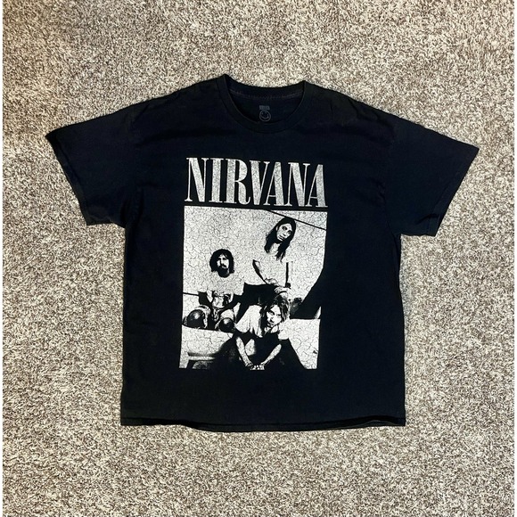 NIRVANA Other - Nirvana 2013 Kurt Cobain Rock Black & White Graphic Concert T-Shirt Sz XL